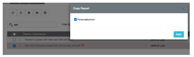 Copy Report- Edit Permissions