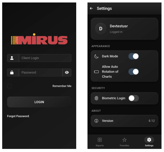 Mirus Mobile 8.12 log in