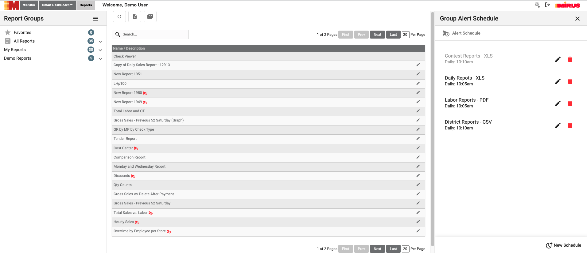 Mirus version 7 ReportList_Shift