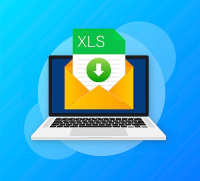 XLS email on computer